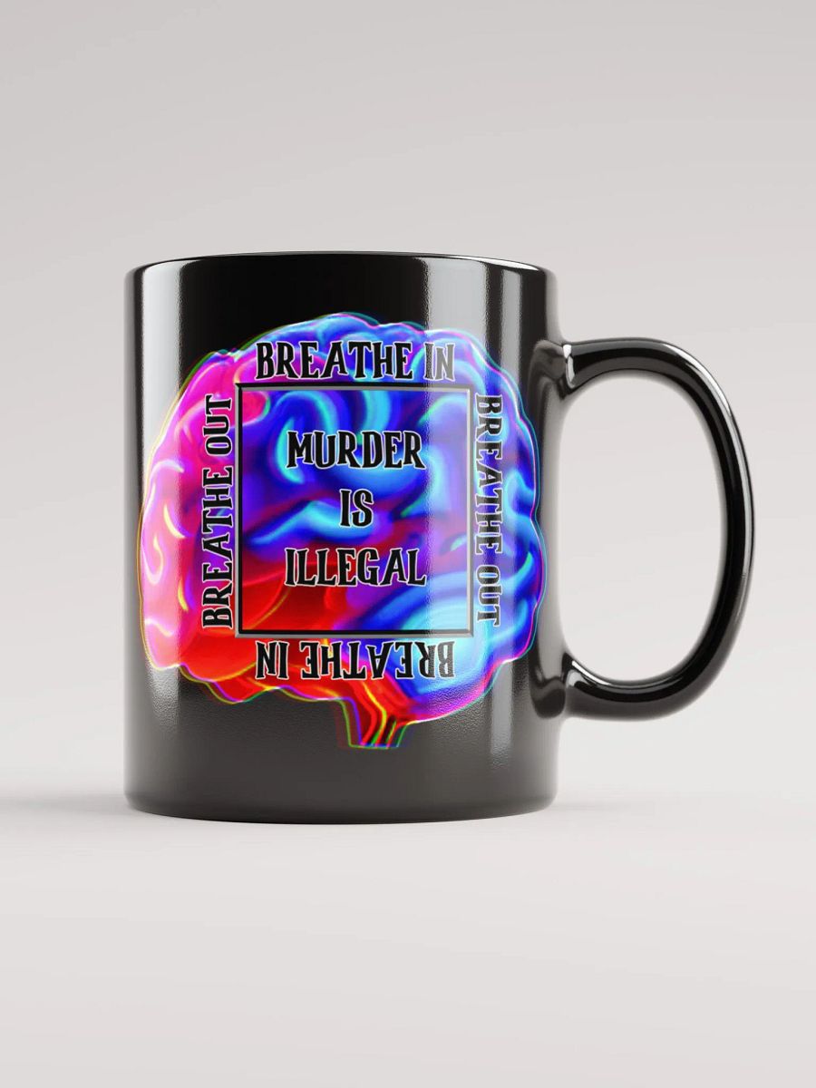 Breathe Black Glossy Mug product image (6)