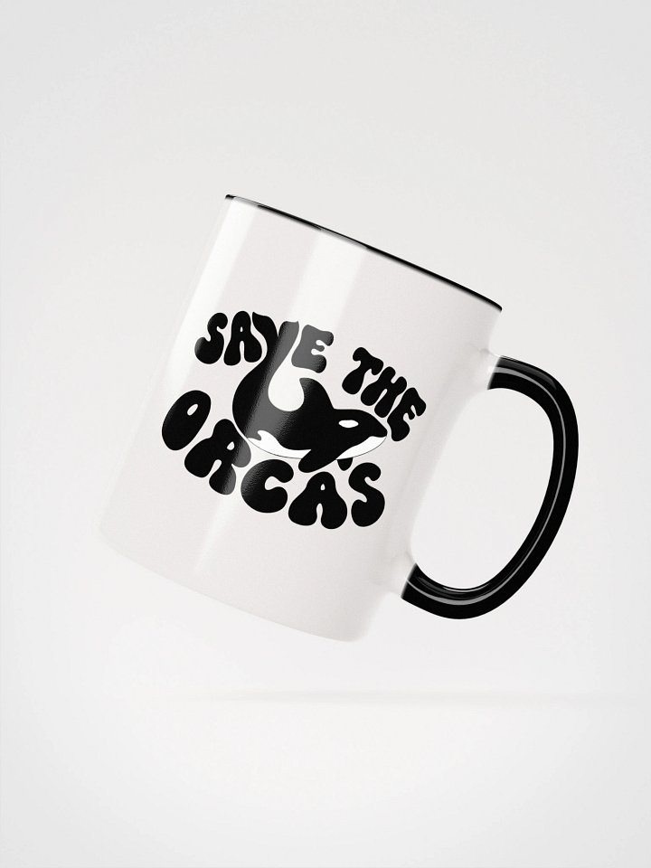 Save The Orcas Mug (White/Black) product image (2)