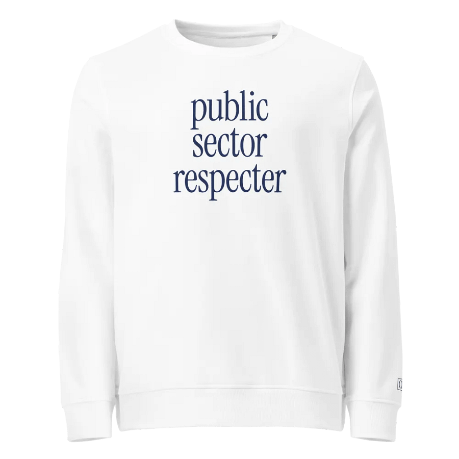 Public Sector Respecter Crewneck (White) product image (1)