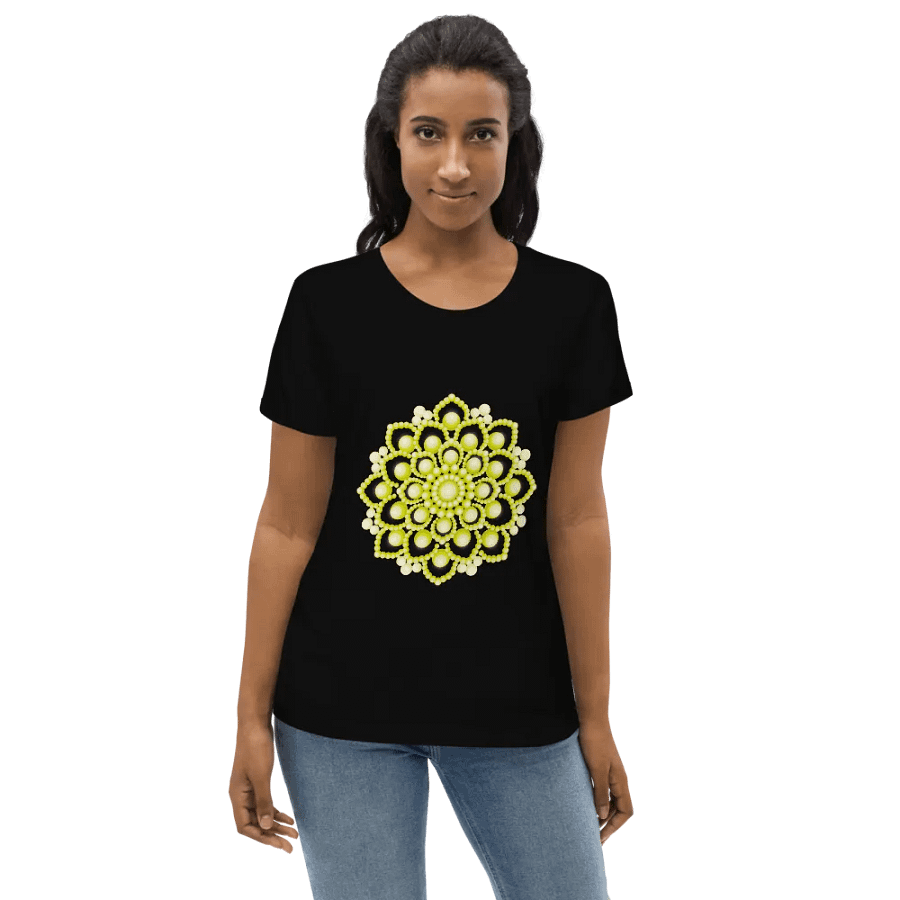 Yellow Flower Mandala Eco T-Shirt product image (4)