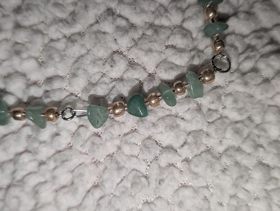 Green Aventurine Crystal Choker with Gold! product image (2)