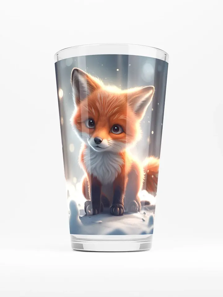 Snow Fox Pint Glass product image (1)