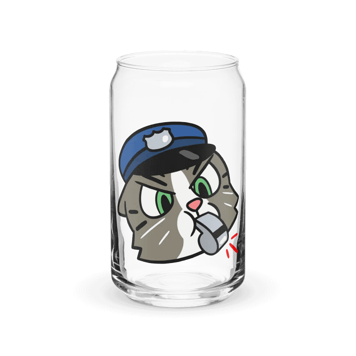 Officer Kitty Cat Can-Shaped Glass product image (2)