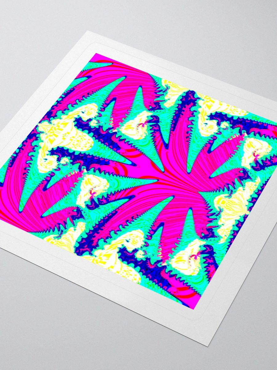 420 Twisted Budz Cannabis Sticker, Pink Pot Leaf Weird Stoner Art product image (3)