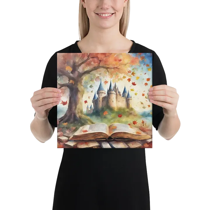 Open Book And Castle Watercolour Wall Art product image (2)