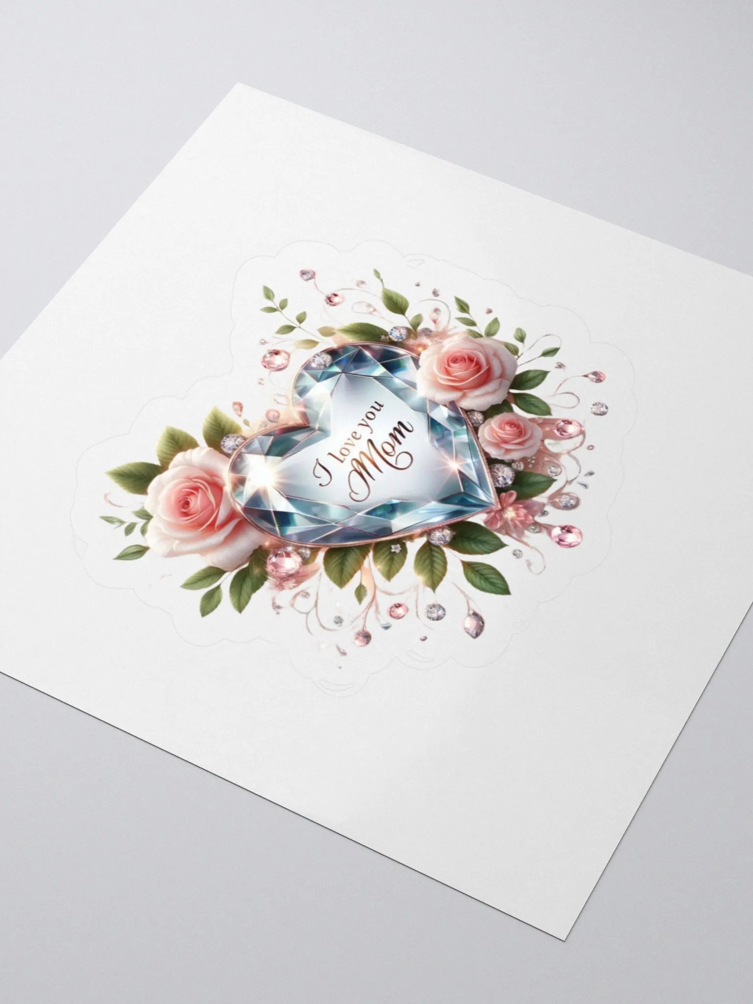 Mom's Love Diamond Kiss Cut Stickers product image (3)