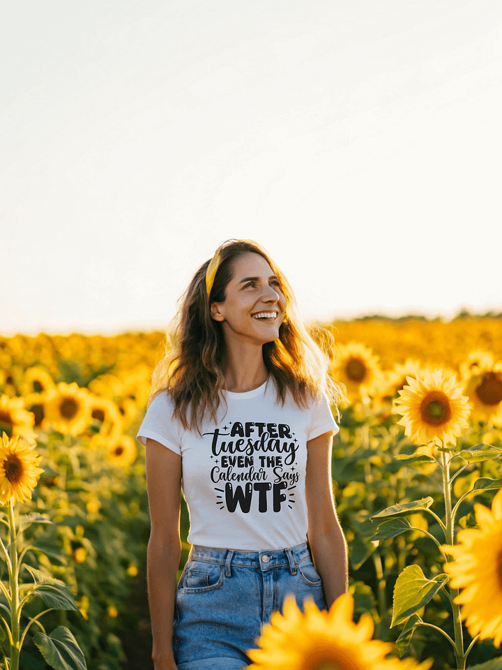 After Tuesday Even The Calendar Says WTF Women White T-Shirt product image (1)