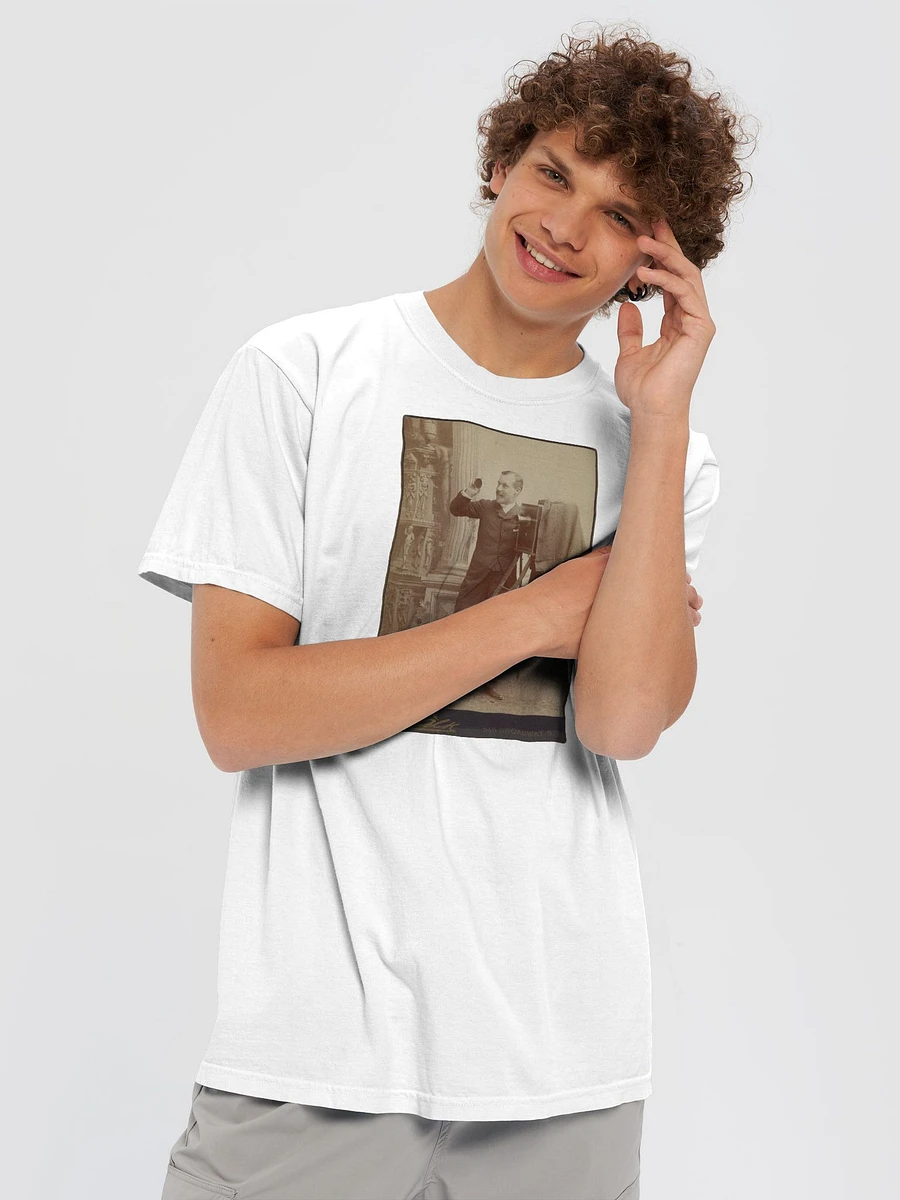 An Actor Posing with a Large-Format Camera By Benjamin J. Falk (c. 1885) - T-Shirt product image (2)