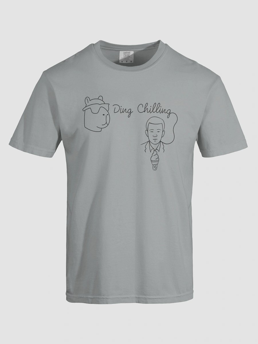 Ding Chilling [5b] – Chill Capybara & Ice Cream Meme | Hand-Drawn Chess Humor | Black Line Art for Light Colors | T-Shirt product image (7)