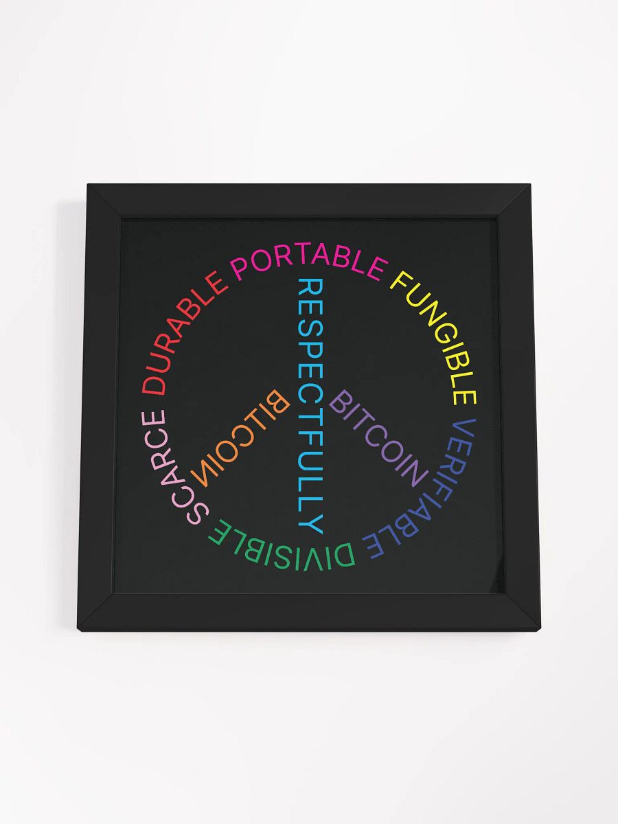 Bitcoin Peace Poster [framed] product image (4)
