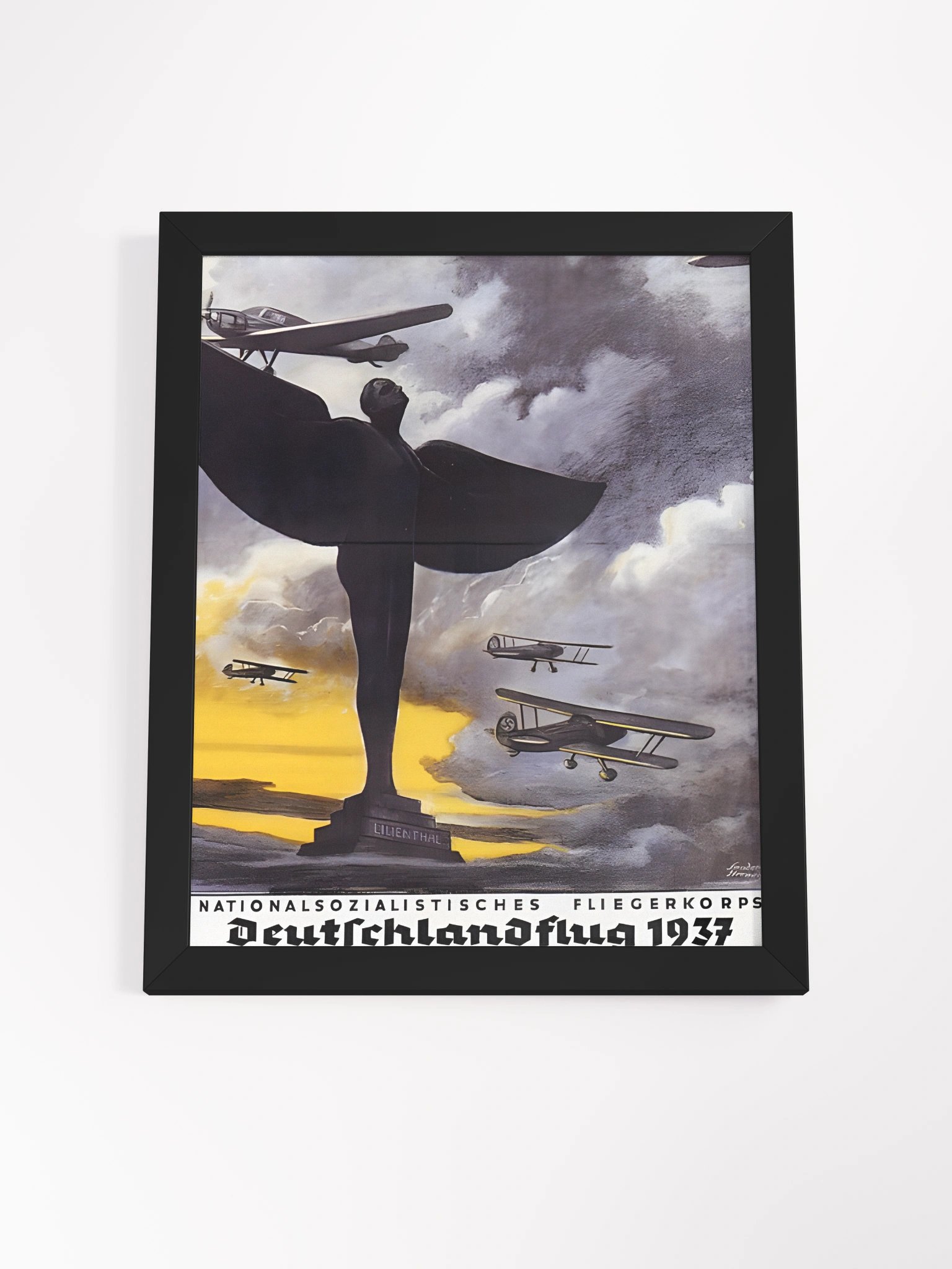 vintage Nazi propaganda poster for the "Deutschlandflug 1937" product image (4)