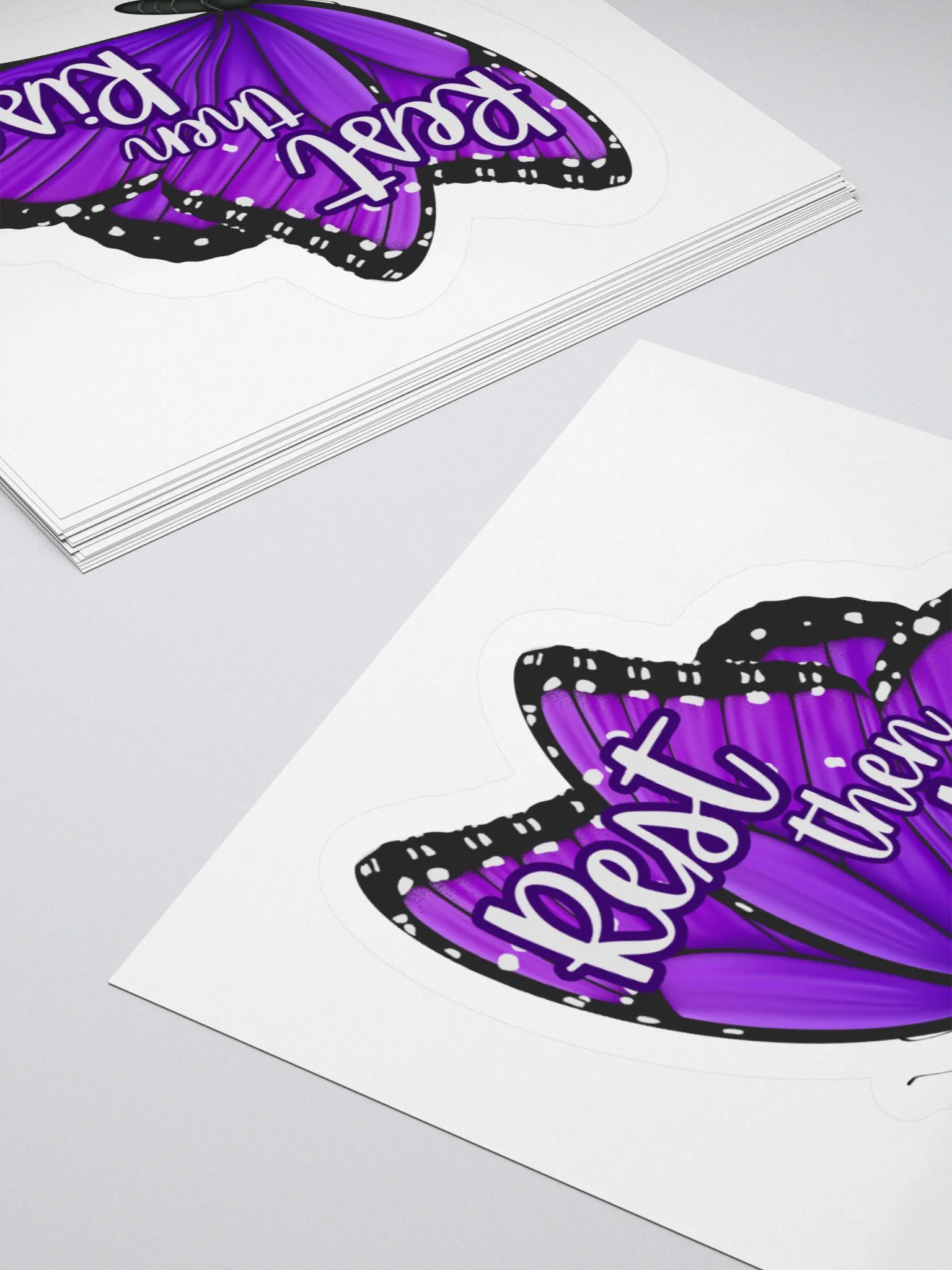 Rest then Rise – Purple Butterfly Inspirational Quote Sticker product image (11)