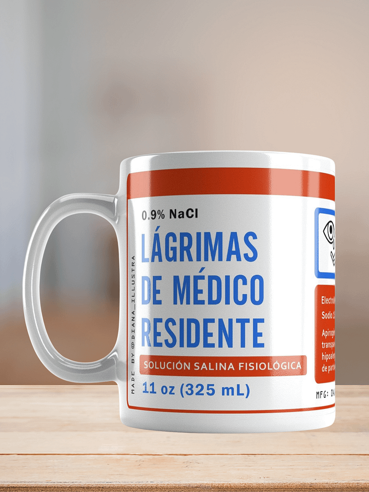 "Lágrimas de médico residente" (SPANISH) Ceramic mug product image (2)