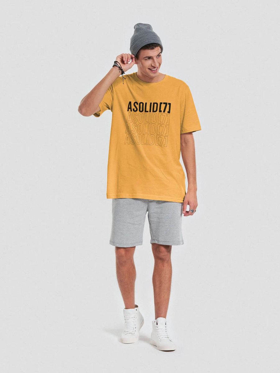 ASolid[7] Repeat Outline Black Design Tee Shirt product image (3)