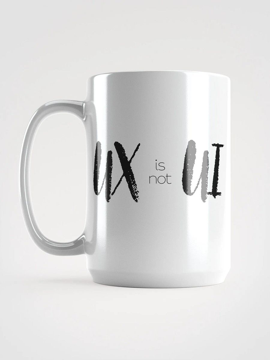 UX ≠ UI White Glossy Mug product image (2)
