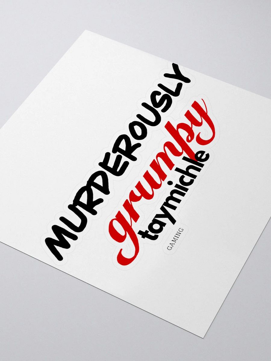 Grumpy Sticker - RED product image (3)