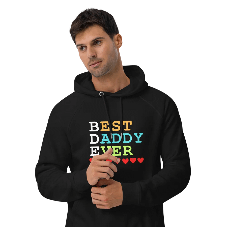 Best Daddy Ever SOL'S Unisex Eco Raglan Hoodie product image (7)