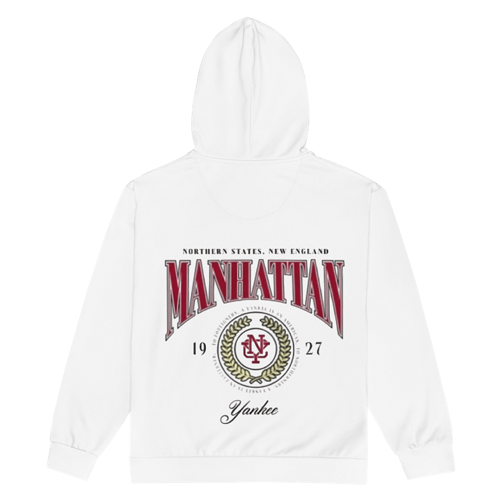Woman Hoodie Recycled Unisex Zip Hoodie Manhattan Graphic product image (1)