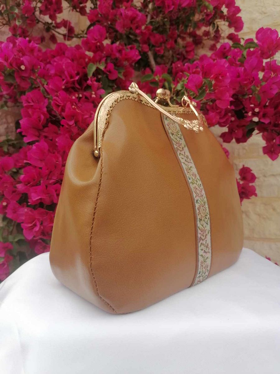Brown Leather handbag product image (7)