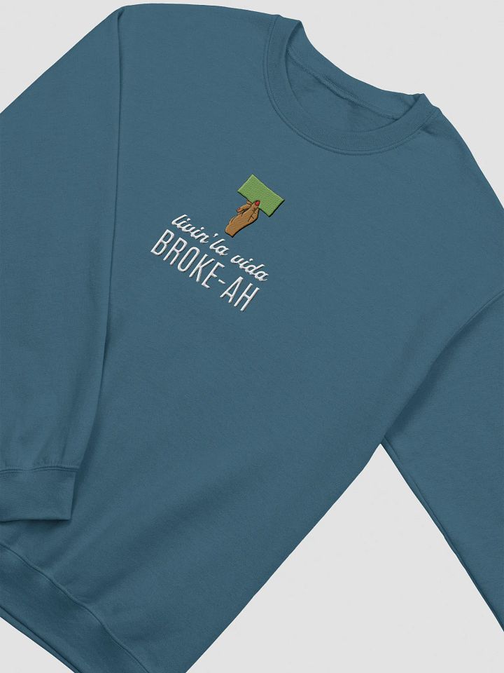 Livin' la Vida Broke-ah Fun Embroidery Crewneck product image (10)