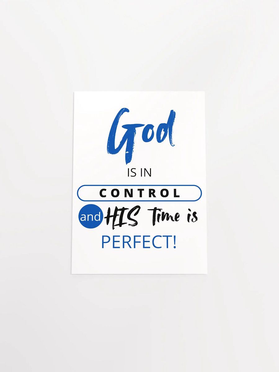 "God is in Control" Inspirational Poster product image (4)