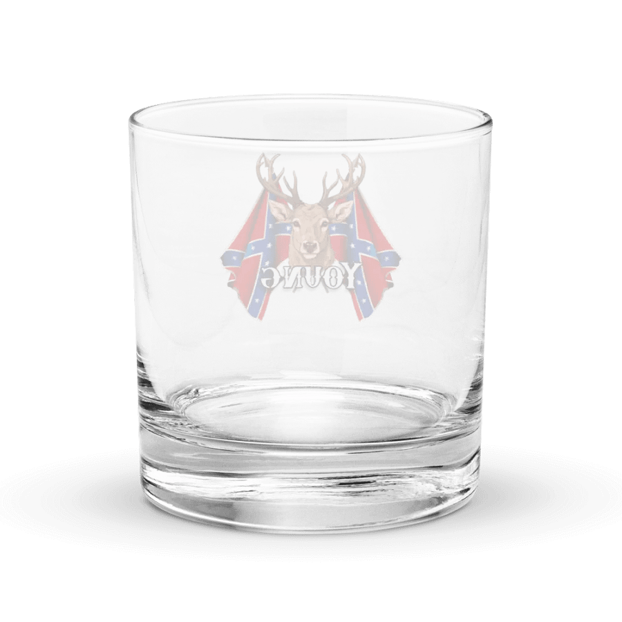 "Young" Last Name Rebel Redneck Deer - Rocks Glass product image (4)