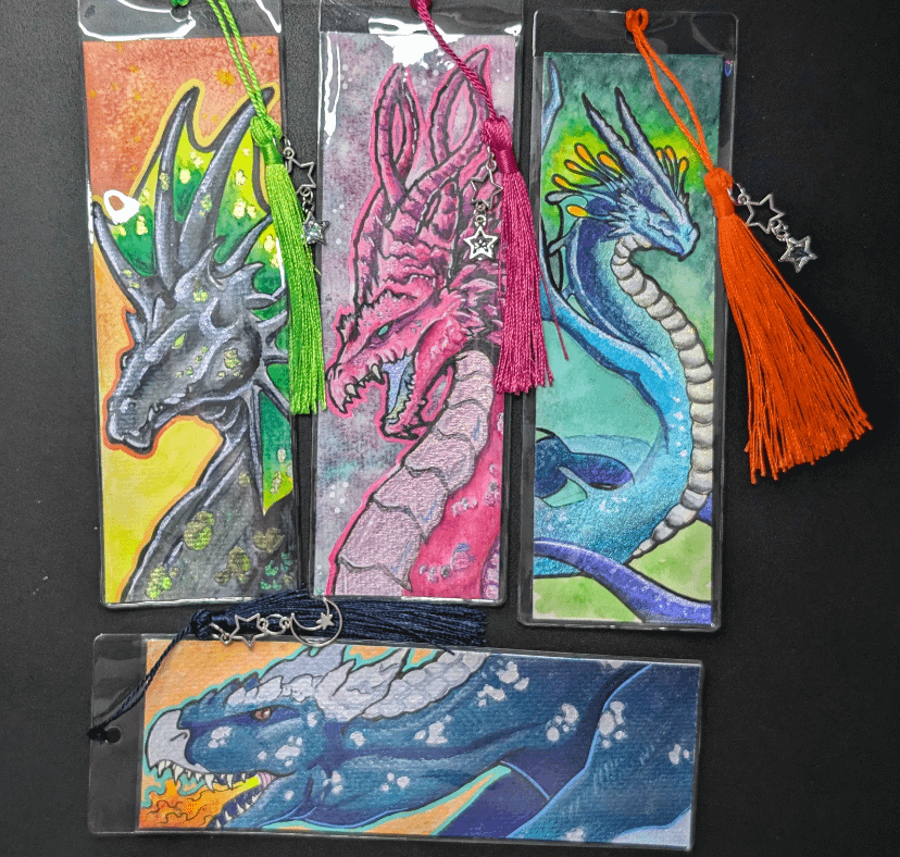 Watercolor Bookmark: Dragon Dreams Set 2 product image (1)