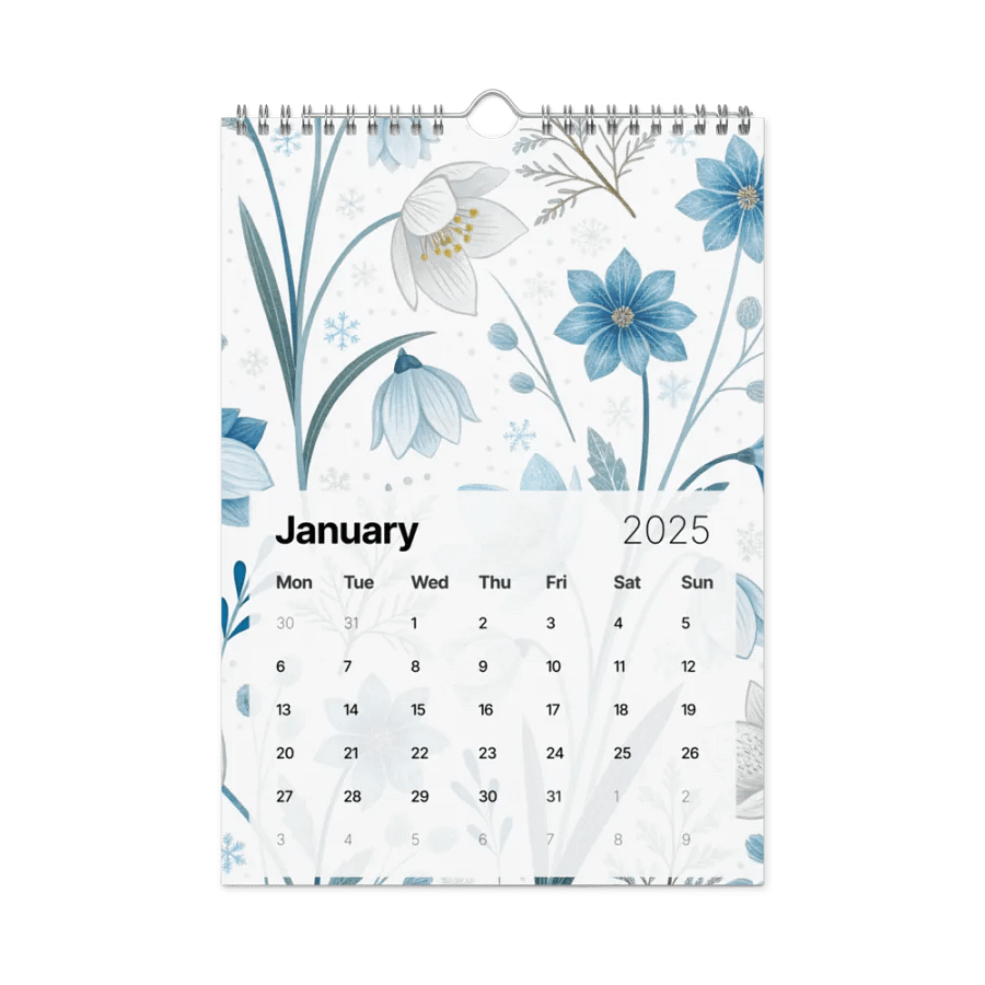SEAMLESS FLORAL PATTERN WALL CALENDAR 2025 product image (6)