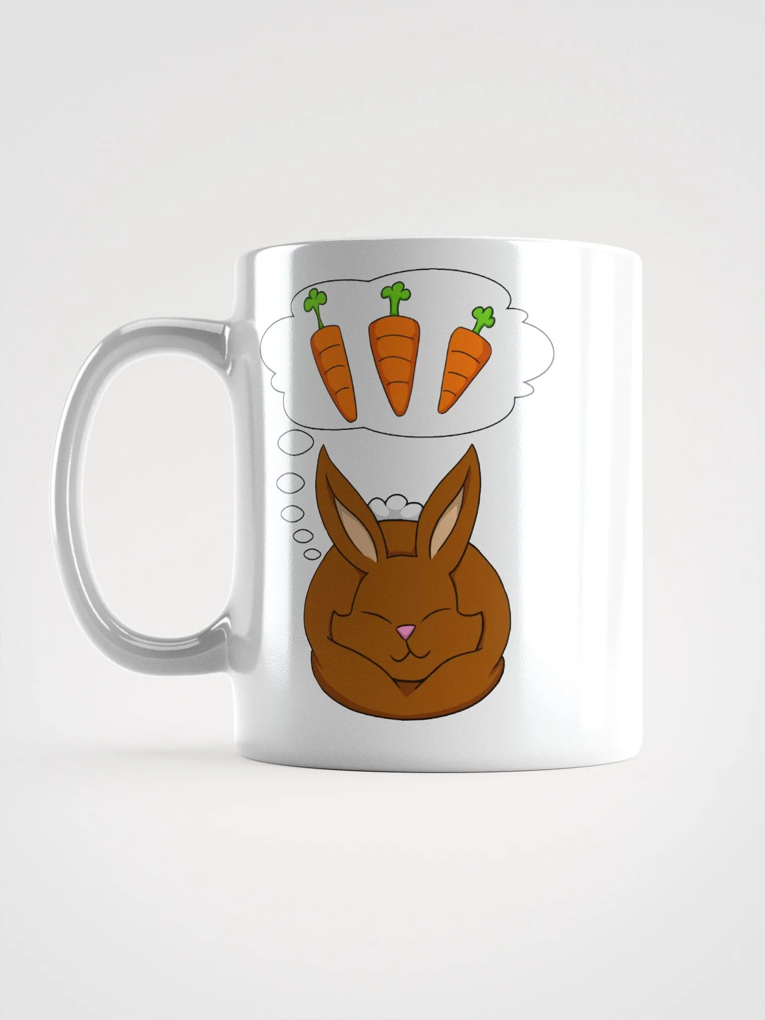 Sleeping Bunny With Carrots White Glossy Mug product image (4)