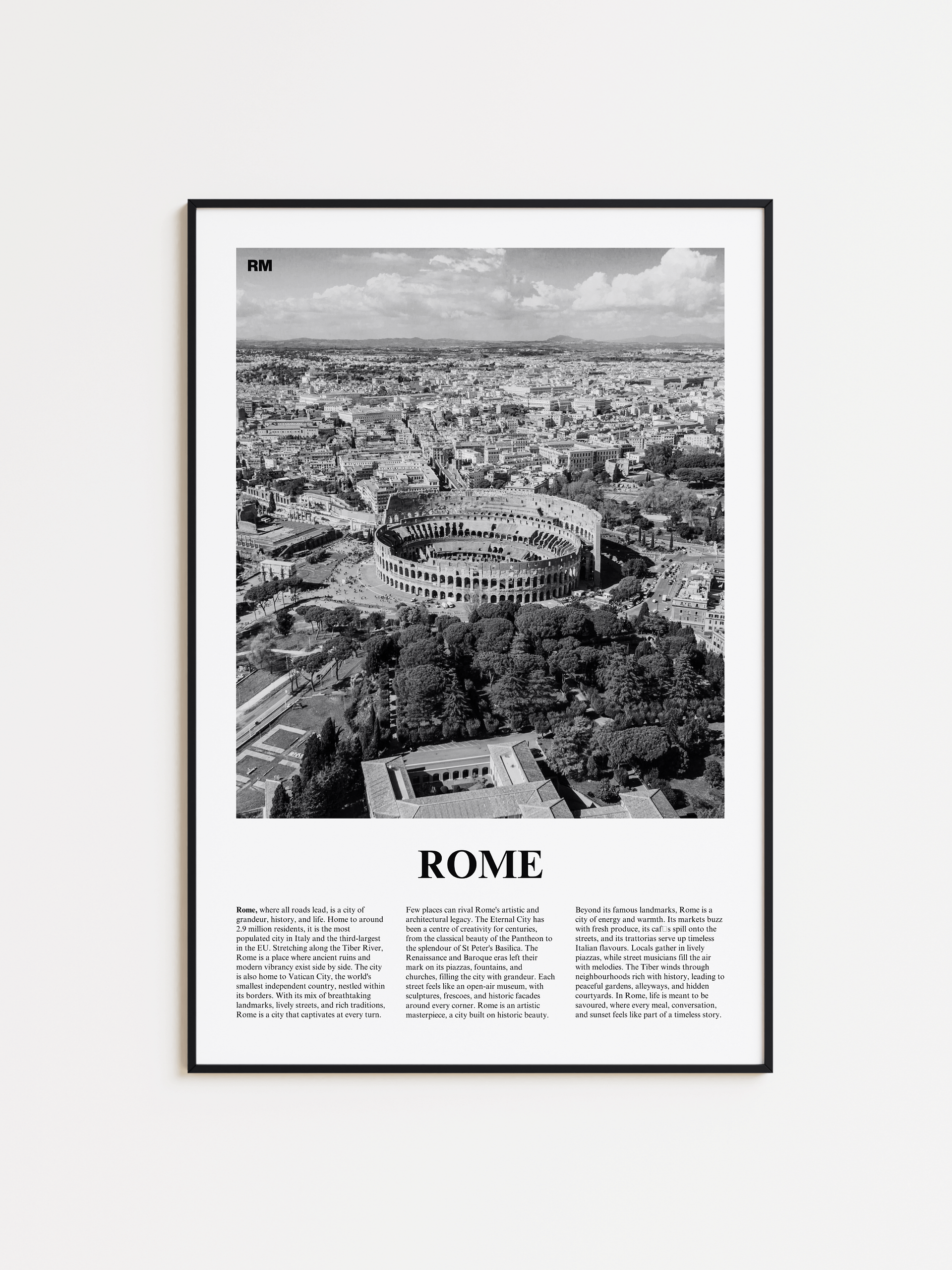Rome 01 Newspaper Poster | Framed product image (1)