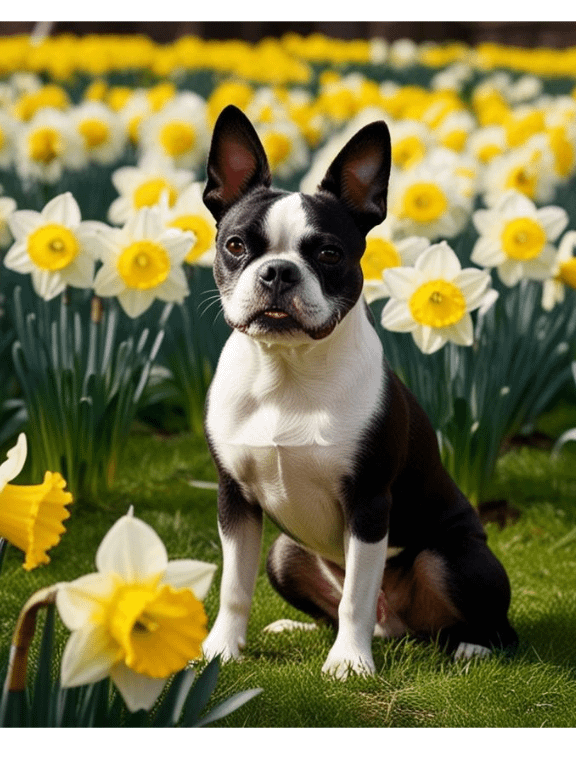 Bossie Dog and Daffodils product image (2)
