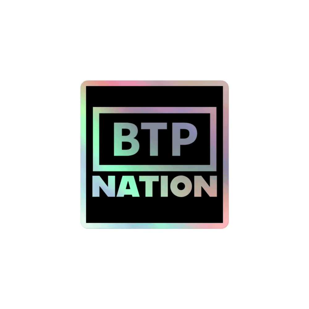 BTP Nation Holographic Sticker Sheet product image (1)
