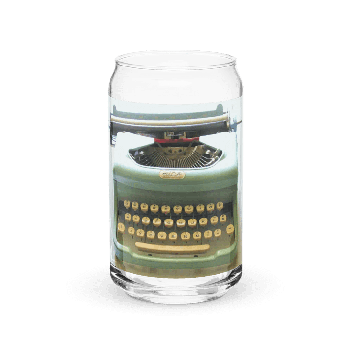 Mint Blue Typewriter-Inspired Glass product image (1)