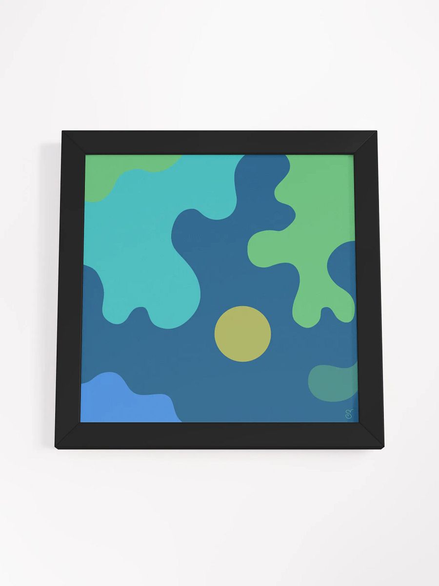 Abstract Wavy Landscape Framed Poster - Abstract Composition No. 8 product image (48)