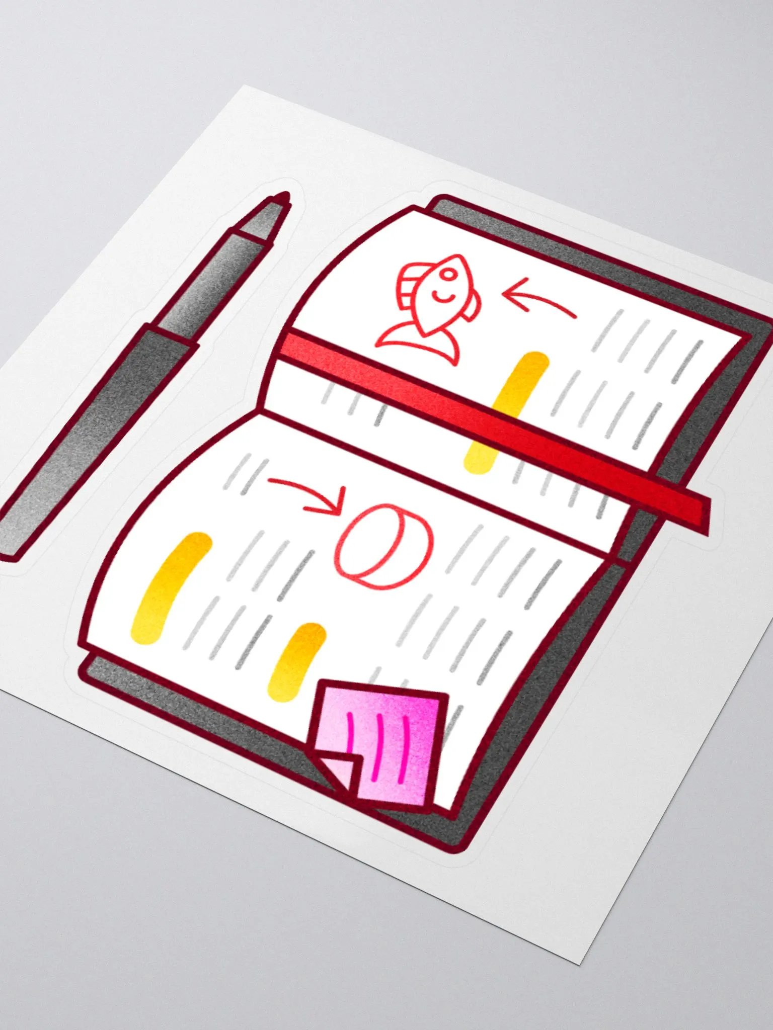 Notebook & Pen Sticker product image (3)