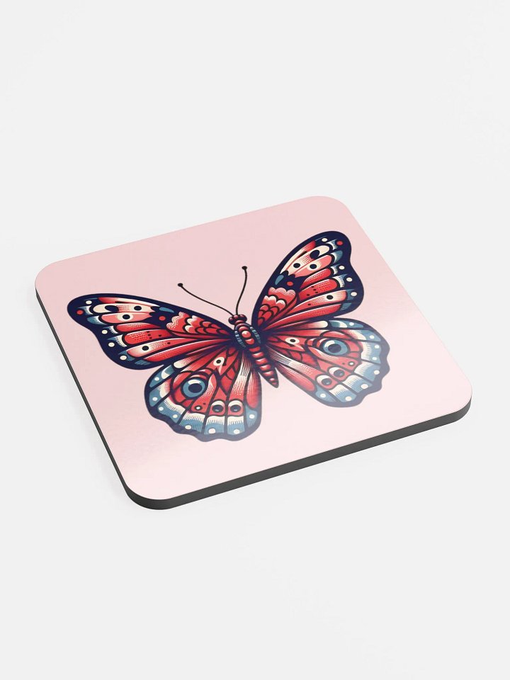 Red Admiral Butterfly Cork Coaster product image (1)