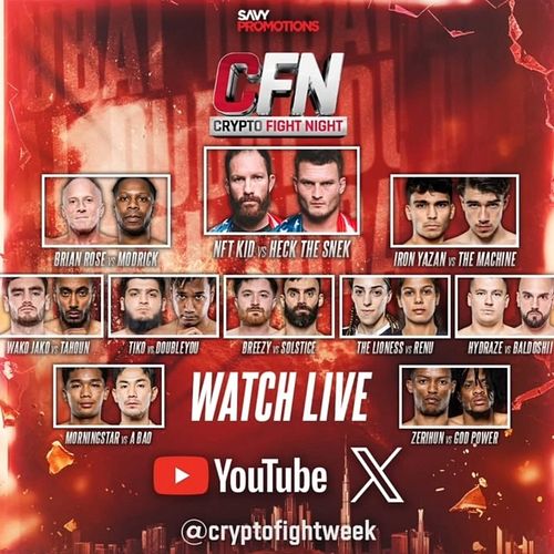 Wishing the best of luck to Colossal Combat’s own Yazan Attal as he steps into the ring today at Crypto Fight Night!

Let’s g...