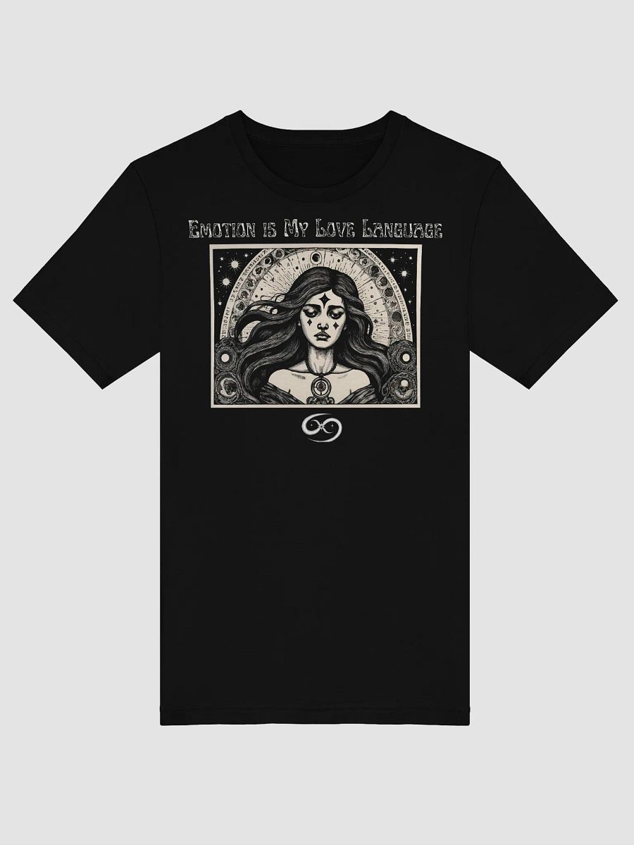 Cancer Zodiac 2025, Emotions are My Love Language, Black Tee product image (5)
