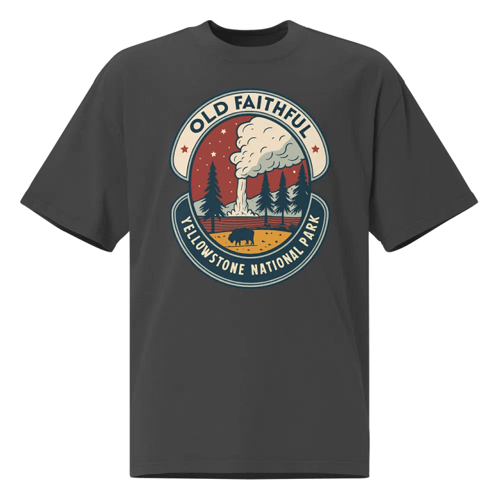 Old Faithful Yellowstone Badge T-Shirt product image (1)
