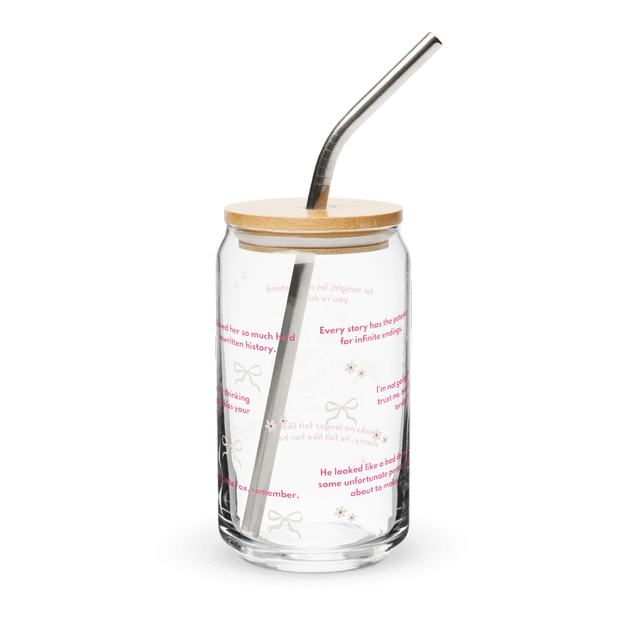 OUABH Series Quotes Glass Can W/ Straw product image (2)