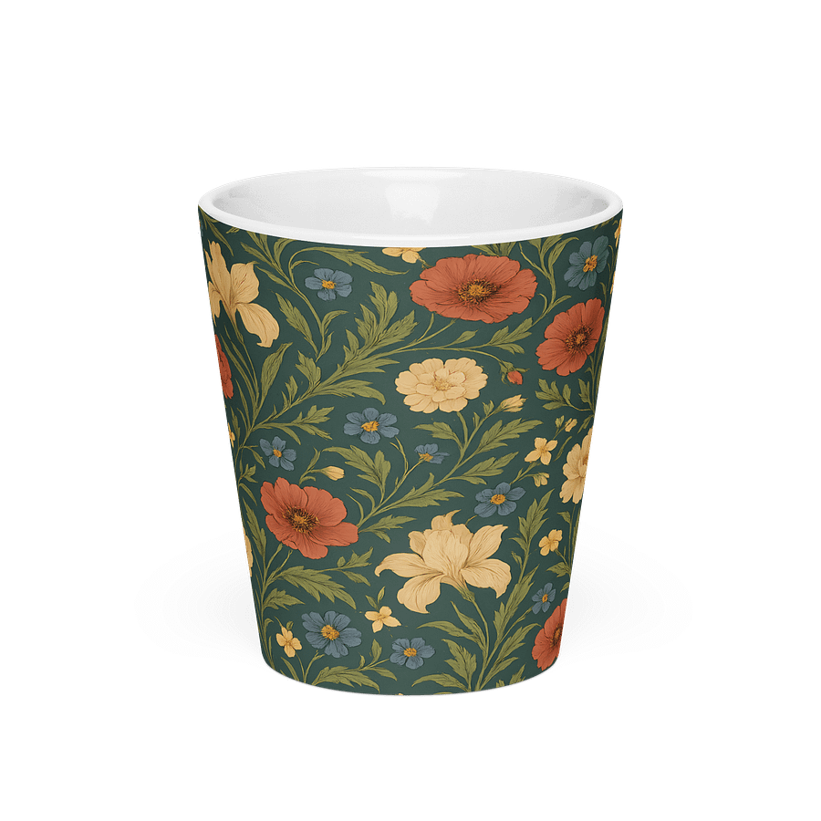 Vintage Rose and Peony Latte Mug – 12 oz Ceramic Coffee Cup, Dishwasher & Microwave Safe product image (3)