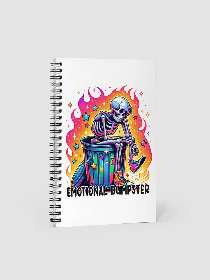 Whimsical Skeleton Emotional Dumpster Notebook product image (1)