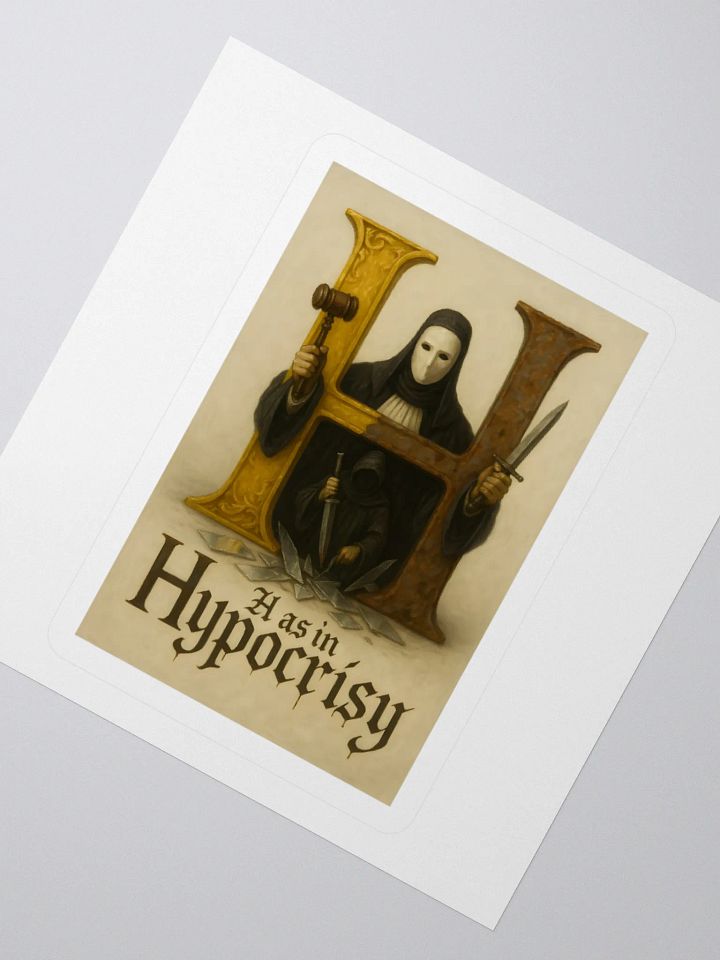 H as in hypocrisy sticker product image (6)