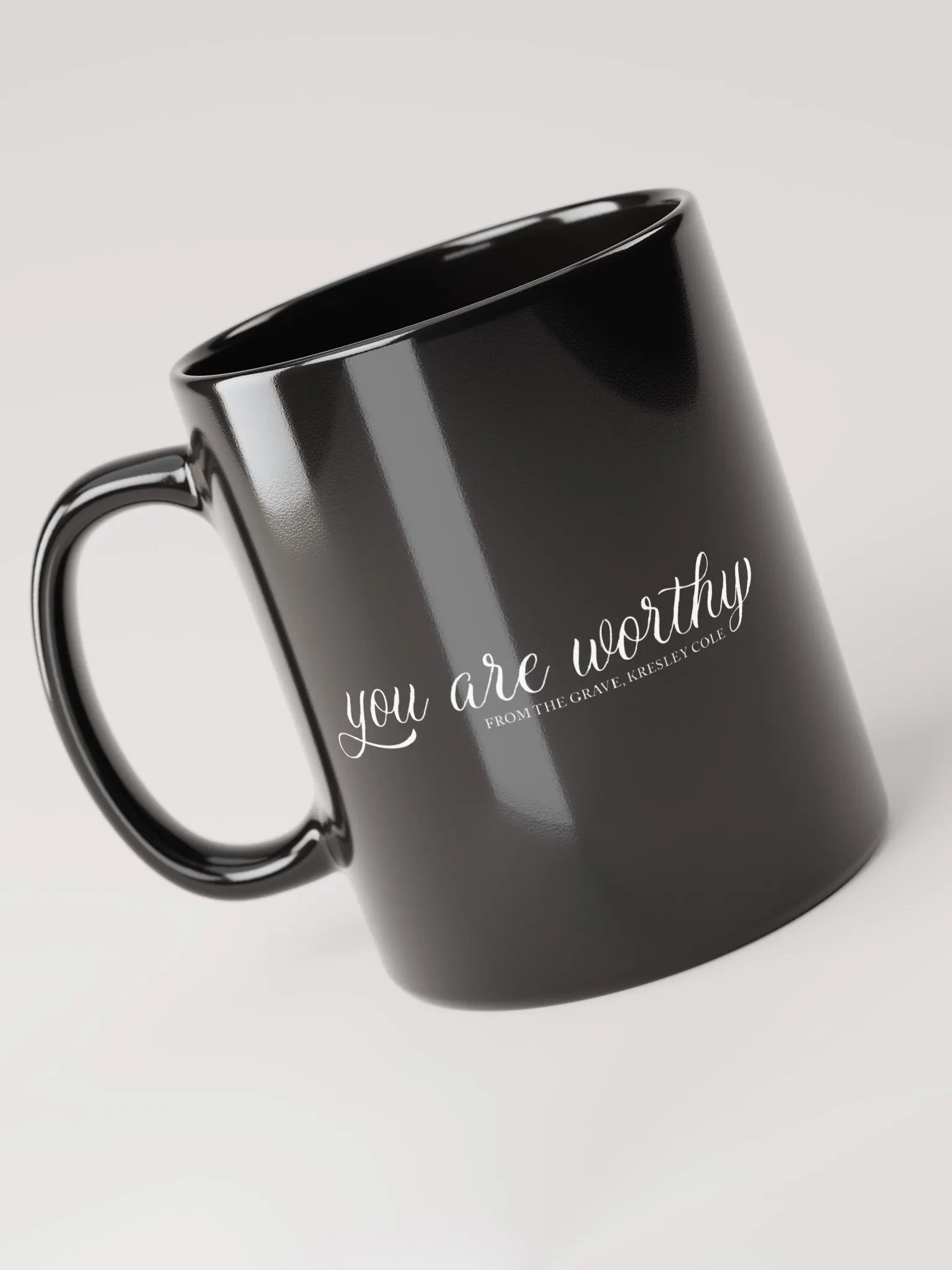 You Are Worthy Black Mug product image (3)