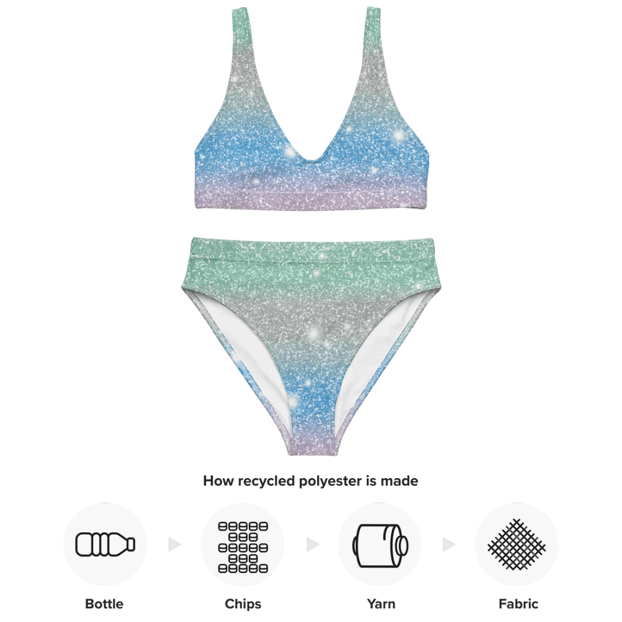 Glitter Unicorn Texture Design High Waisted Bikini (10) product image (4)