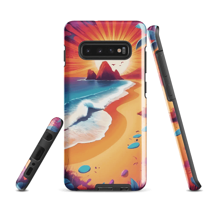 Sunrise Serenity: Psychedelic Beach Samsung Galaxy Case product image (3)