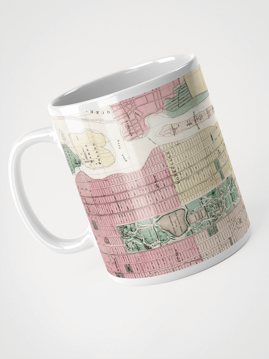 Vintage Manhattan Map White Glossy Mug product image (3)