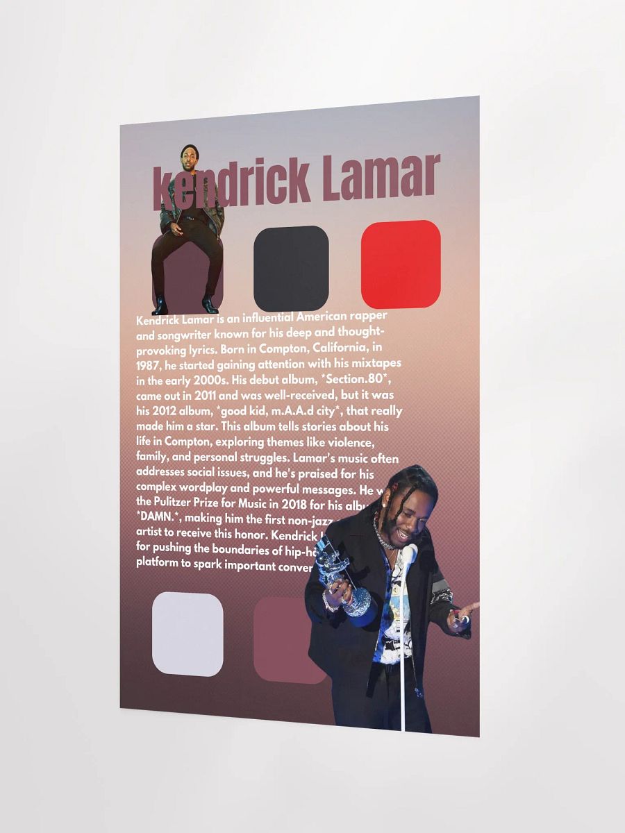 (20x30in) Kendrick Lamar: Premium Unframed Poster product image (2)