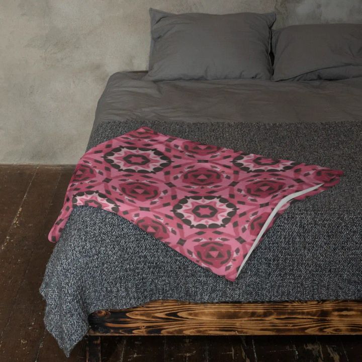 Pink & Black Octagonal Throw Blanket product image (1)