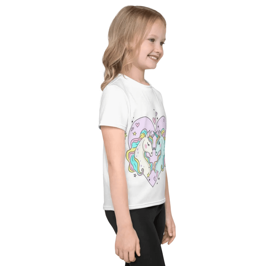 Kids Crew Neck T-Shirt Cute Horses product image (4)